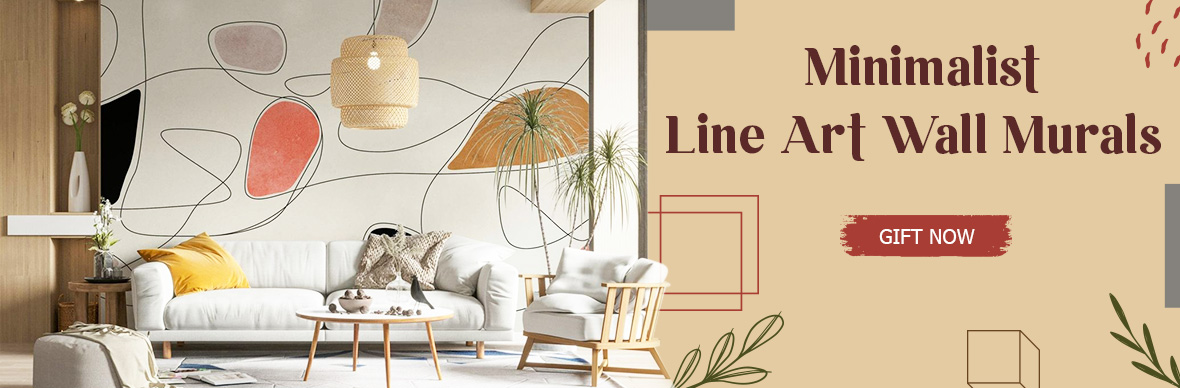Minimalist Line Art Wall Murals