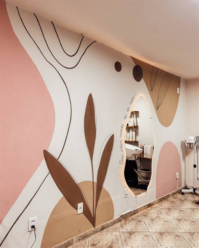 Abstract Organic Minimalist Line Art Wall Mural - Design Options Set 1