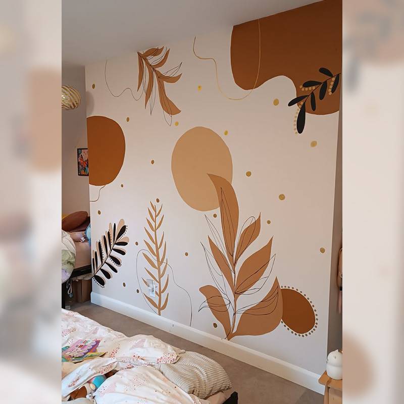 Abstract Organic Minimalist Line Art Wall Mural - Design Options Set 1