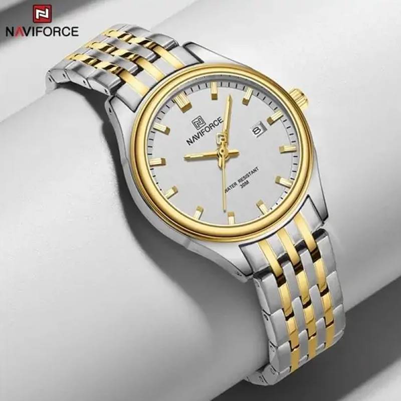 NaviForce Women’s Watch NF8039 – White / Golden