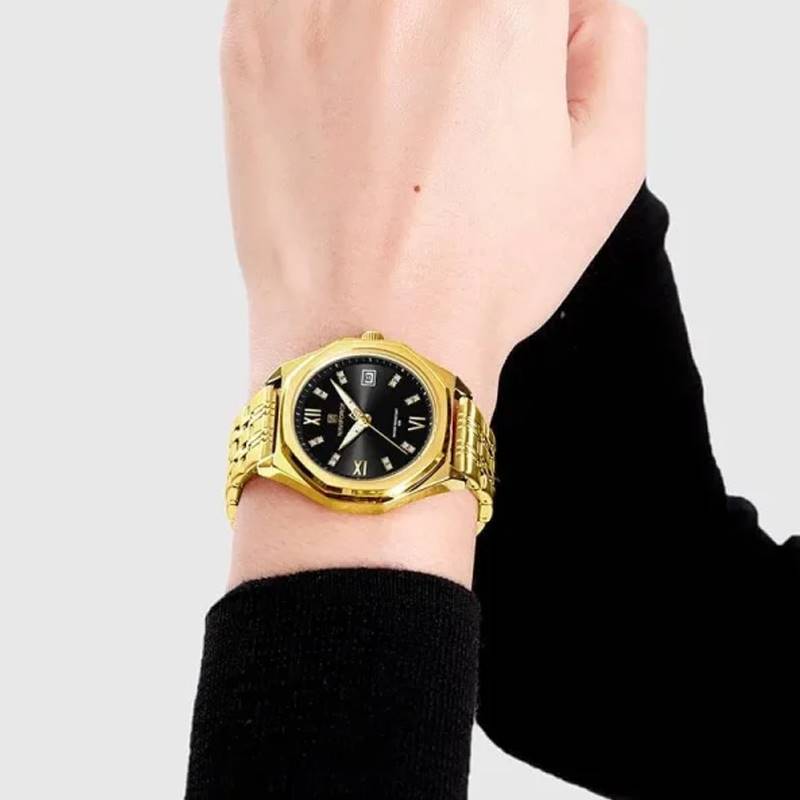 NaviForce Women’s Watch NF5052 – Black / Golden