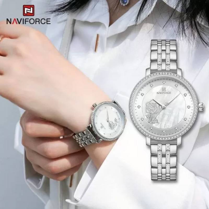 NaviForce Women’s Watch NF5017 – Silver