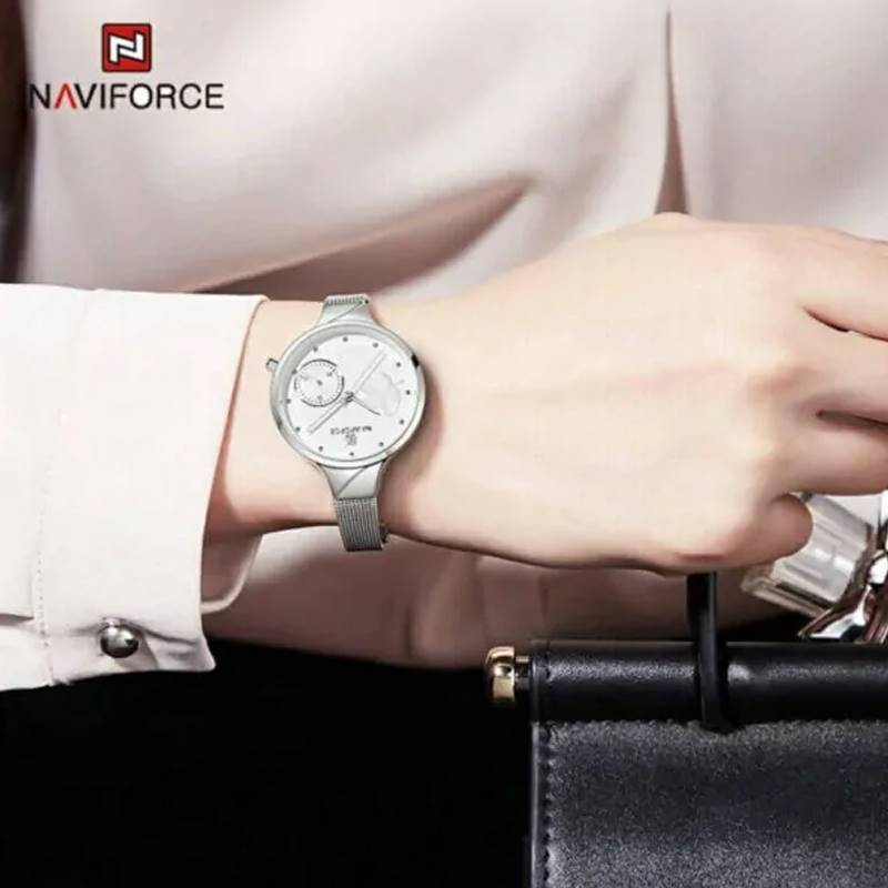 NaviForce Women’s Watch NF5001S – Silver
