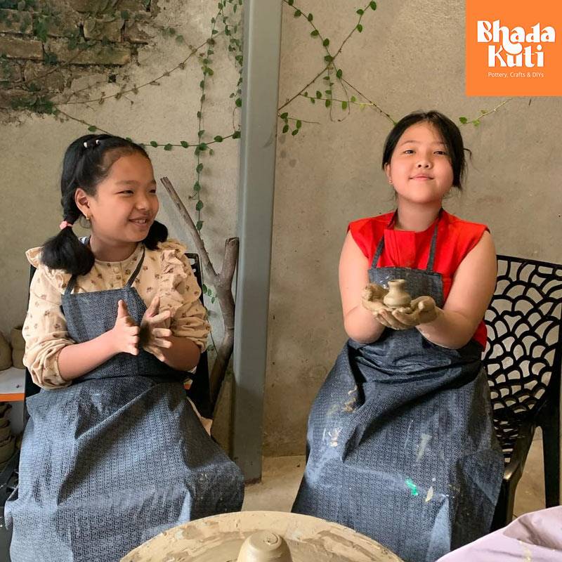 Pottery Wheel Session at Bhadakuti 