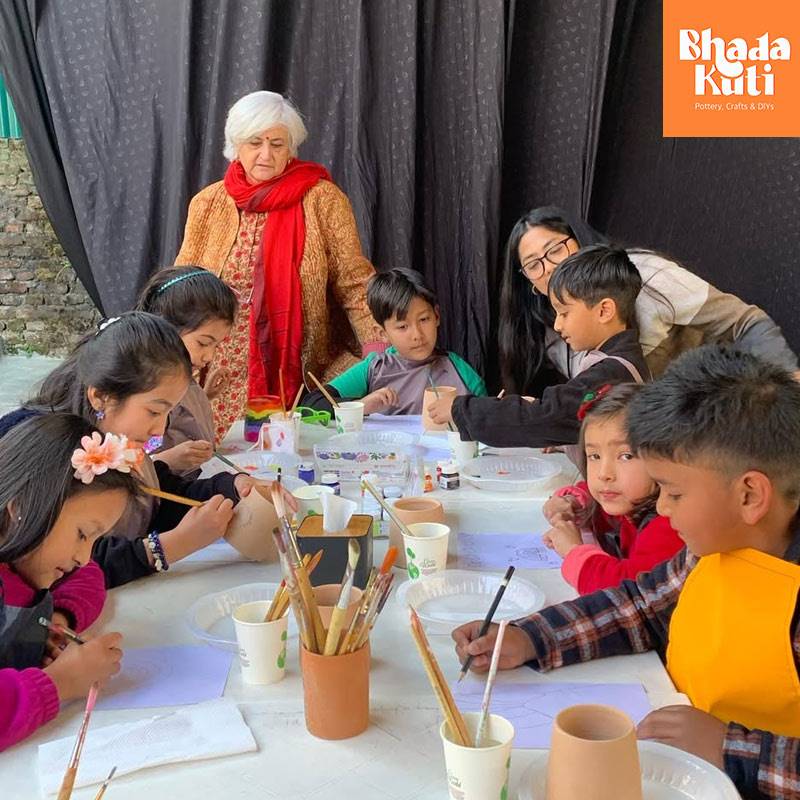 Pot Painting Session at Bhadakuti