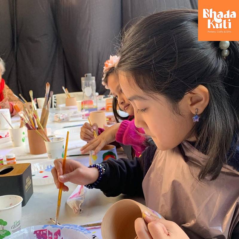 Pot Painting Session at Bhadakuti