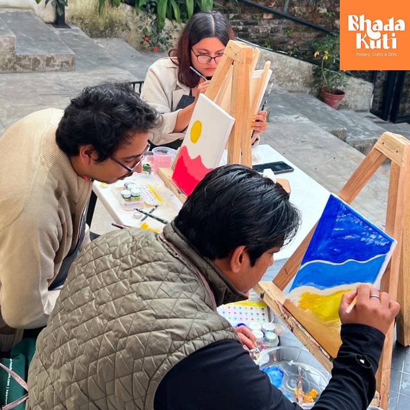 Canvas Painting Session at Bhadakuti