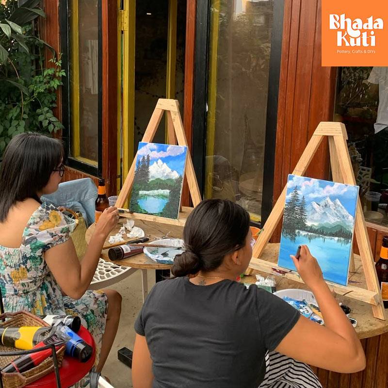 Canvas Painting Session at Bhadakuti