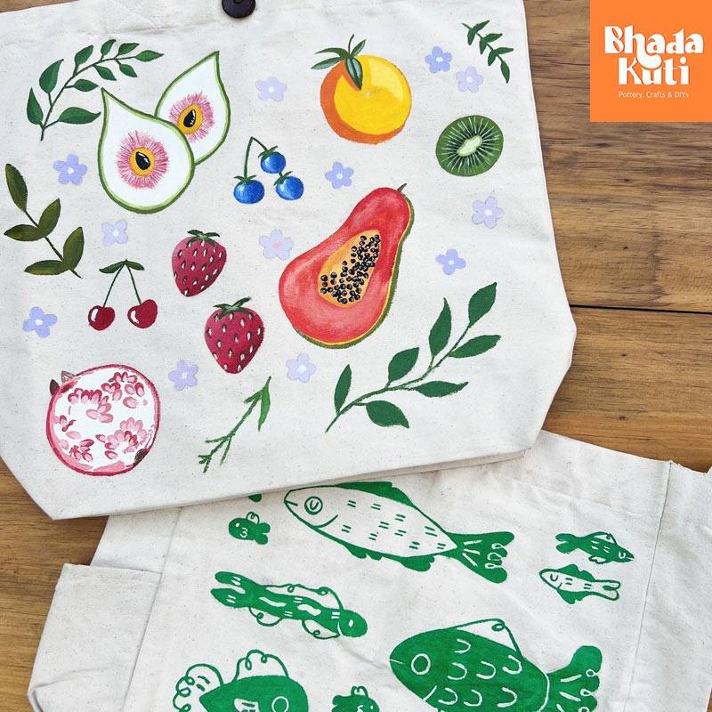 Tote Bag Painting Session at Bhadakuti