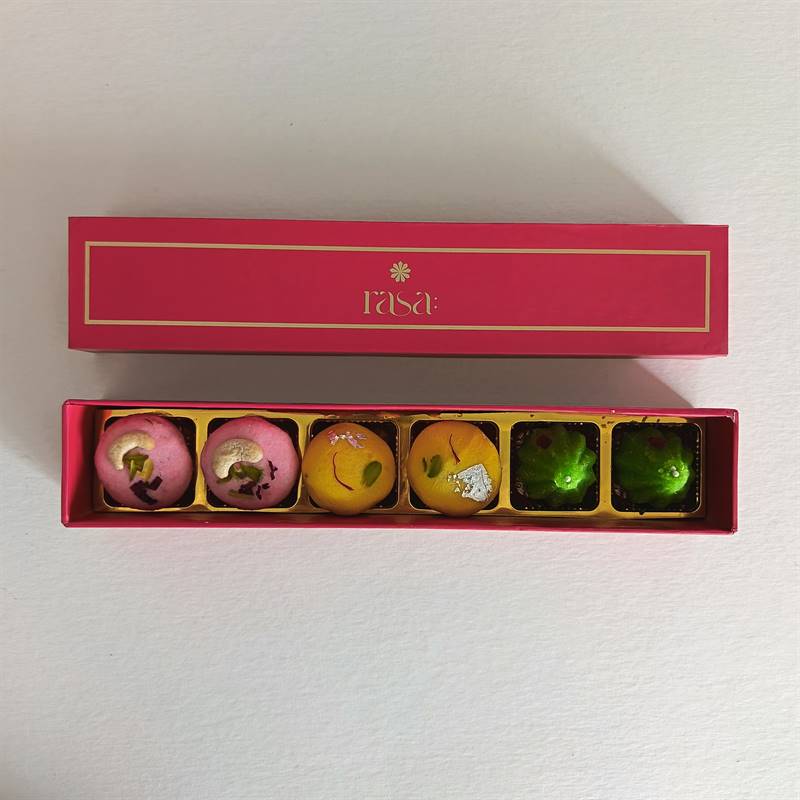 Rasa: Artisanal 6 pc Premium Mithai Box
