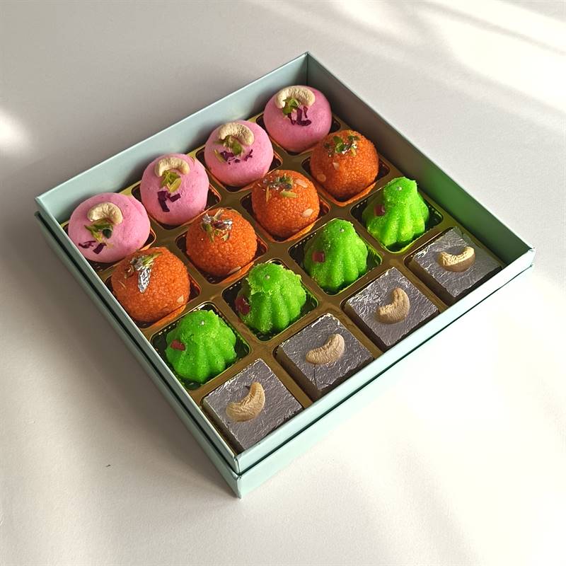 Rasa: Artisanal 16 pc Assorted Mithai Box