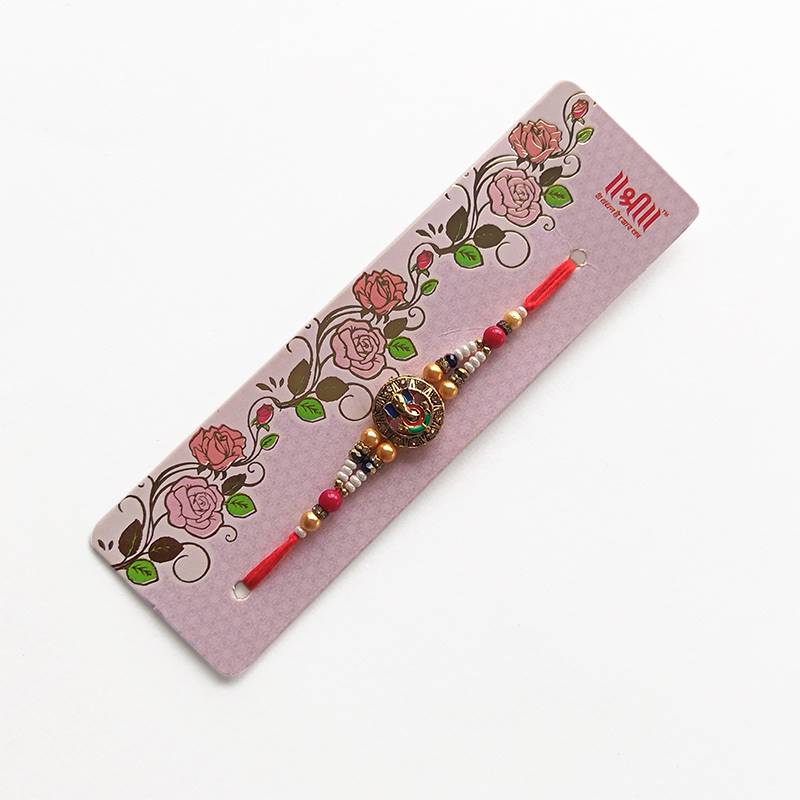 Premium Kundan Floral Rakhi