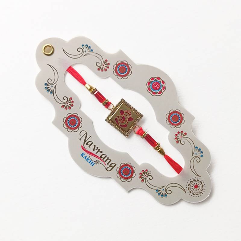 Lucky Ganesha Square Rakhi