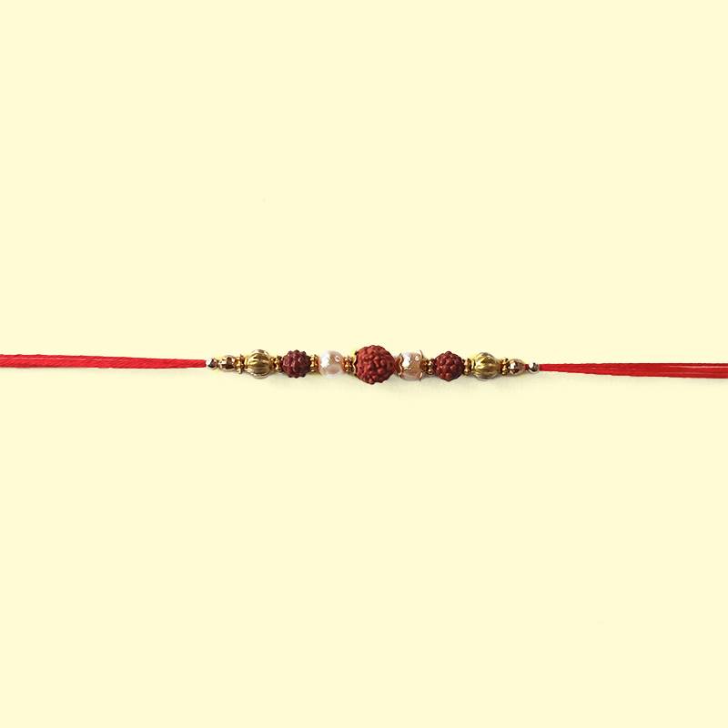 Premium Rudraksha Pearl Designer Rakhi