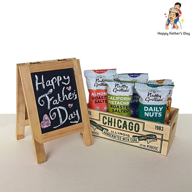 Nutty Gritties (6 flavors) in Wooden Crate (7.5 in to 8.5 in)