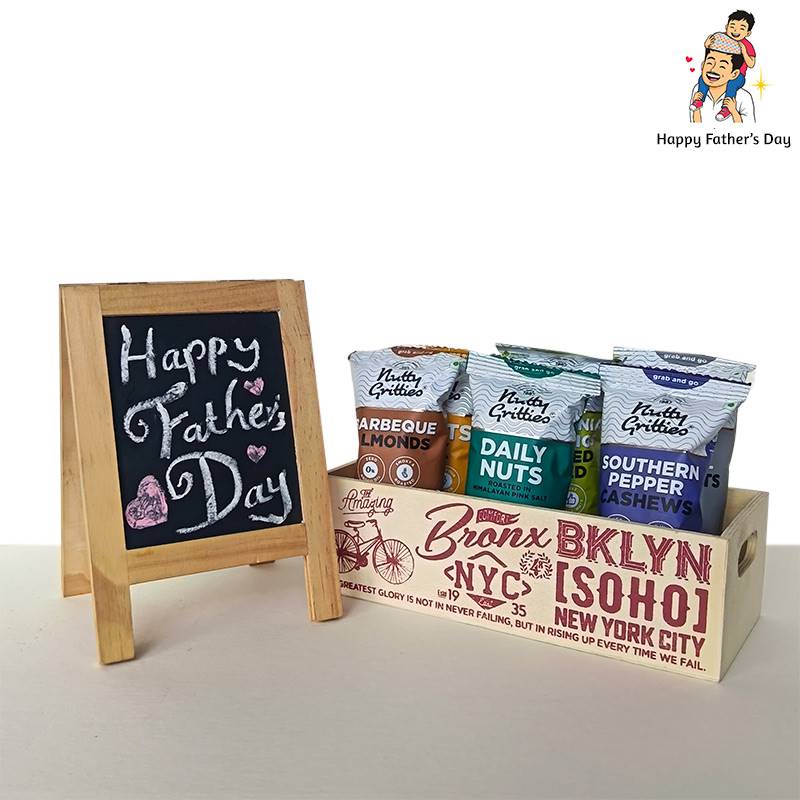 Nutty Gritties (6 flavors) in Wooden Crate (7.5 in to 8.5 in)