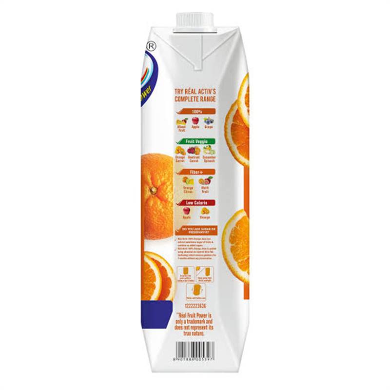 Real Active No Added Sugar Orange Juice ( 1 L )
