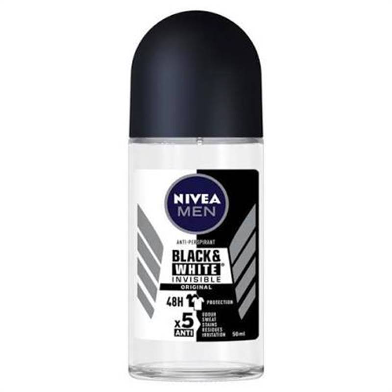 Nivea Men Roll On With Black And White Invisible Original (50 ml)