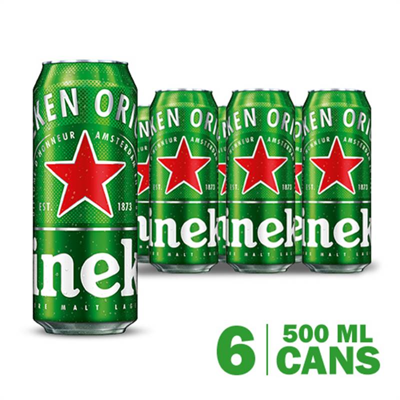 Heineken Beer (500 ml x 6) with Playing Cards