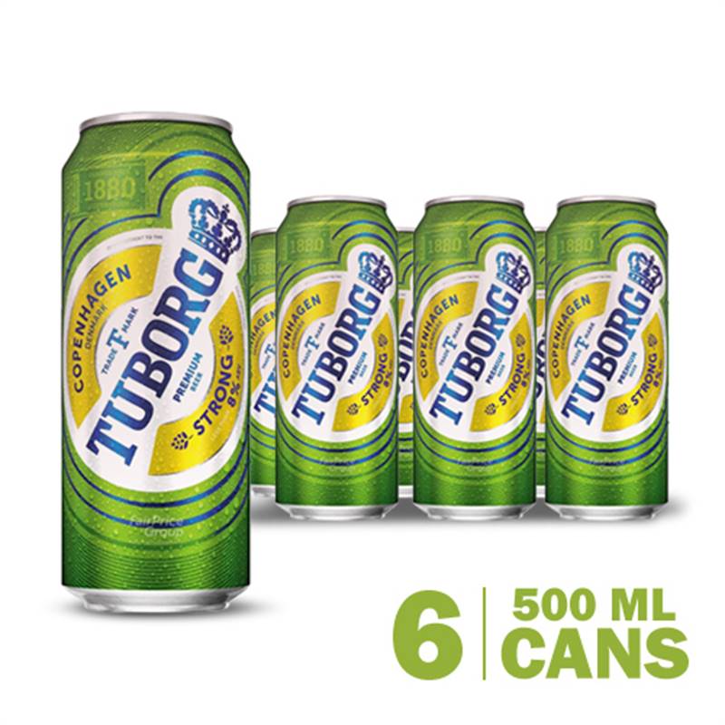 Tuborg Can Beer (500 ml x 6) with Playing Cards