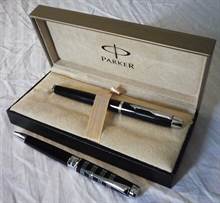 Parker IM METAL Black CT FP Medium + LATITUDE LAQ BLACK CT BP