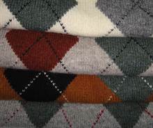 Santa Barbara Scottish Check SL Sweater from Nepal Wool House