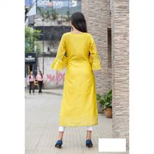 Mustard Straight Kurti (220-72)