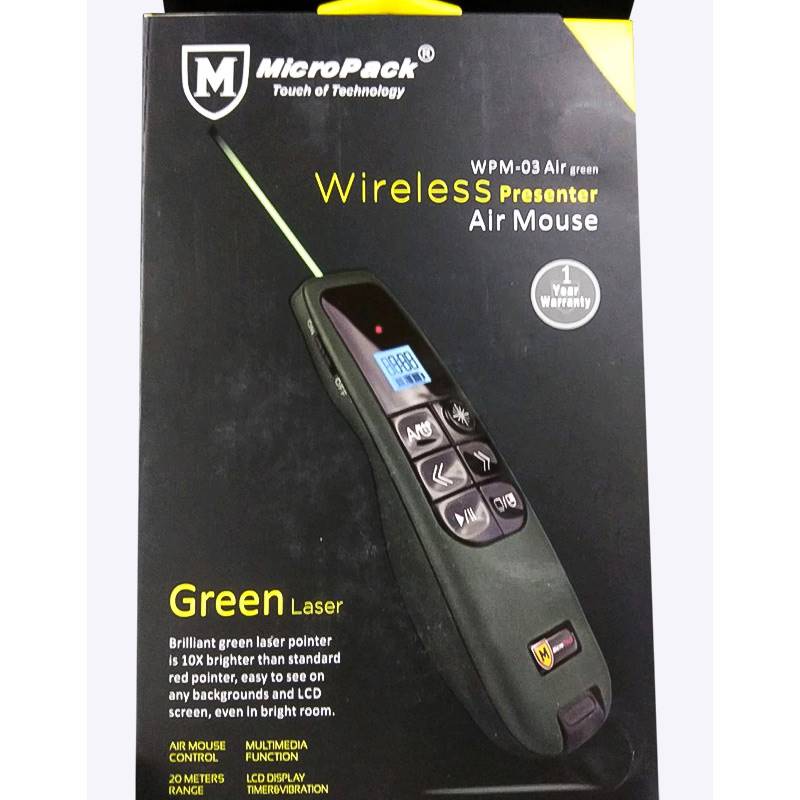 Micro Pack Wireless Presentation Pointer with Air Mouse (WPM-03)