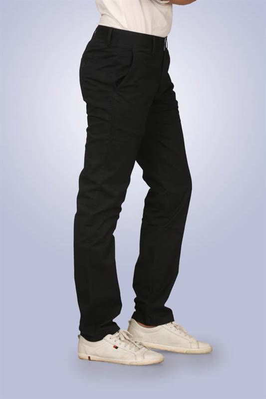 Kilometer Cotton Chinnos Pant KM17025 Black