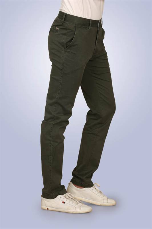 Kilometer Cotton Chinnos Pant KM17025 Dark Green