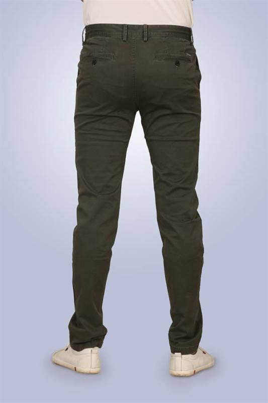 Kilometer Cotton Chinnos Pant KM17025 Dark Green