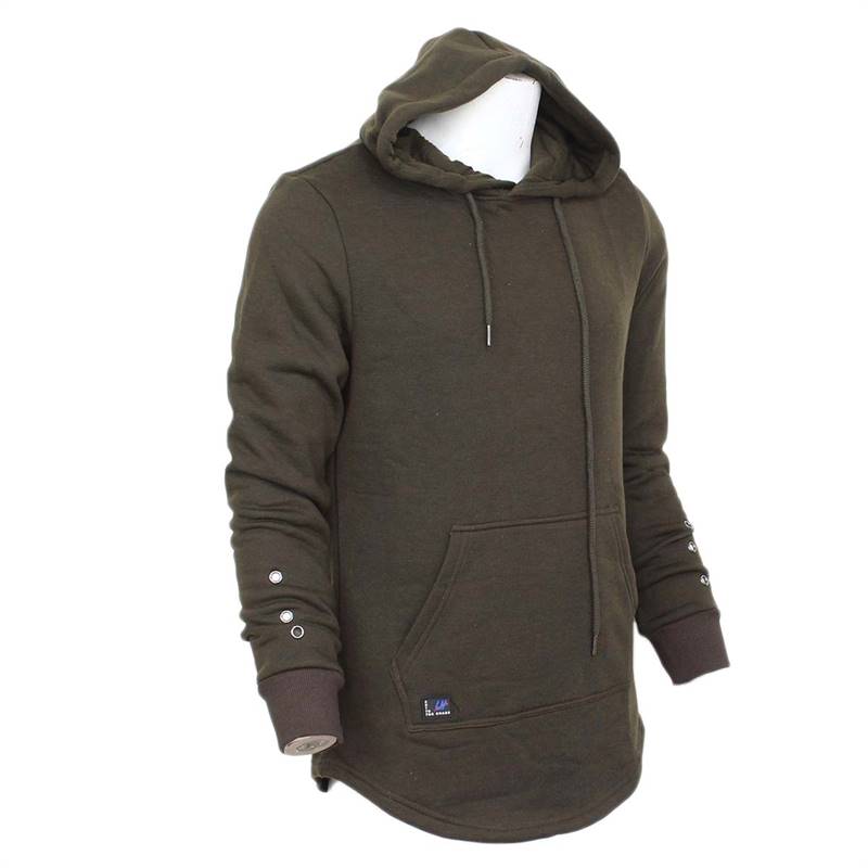 KILOMETER Stylist Fur Hoodie For Men  KM D1 Dark Olive