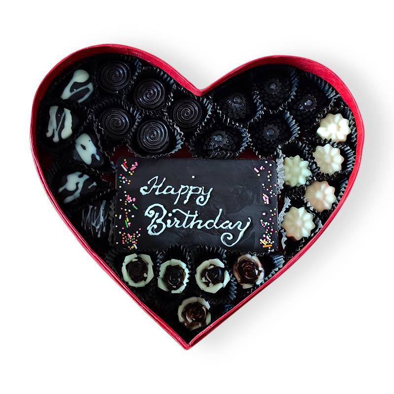 Heart Chocolate Box (300 g) - Text Options Available