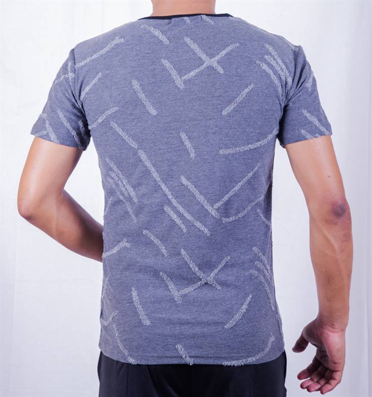 KILOMETER Round Neck T Shirt KM MT001 Grey