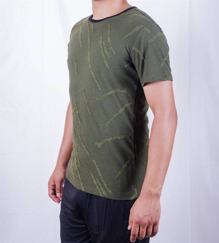 KILOMETER Round Neck T Shirt KM MT001 Green
