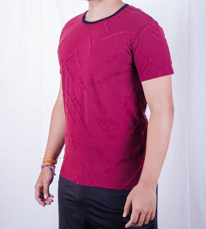 KILOMETER Round Neck T Shirt KM MT001 Red