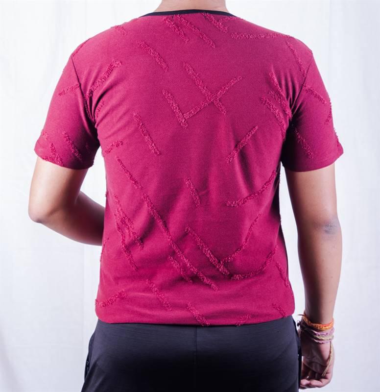 KILOMETER Round Neck T Shirt KM MT001 Red
