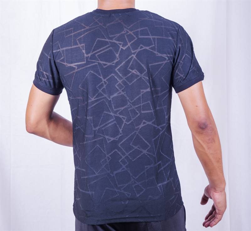 KILOMETER Round Neck T Shirt KM P801 Black