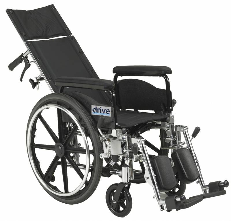 Viper Plus Reclining Wheelchair Full Arms 18"