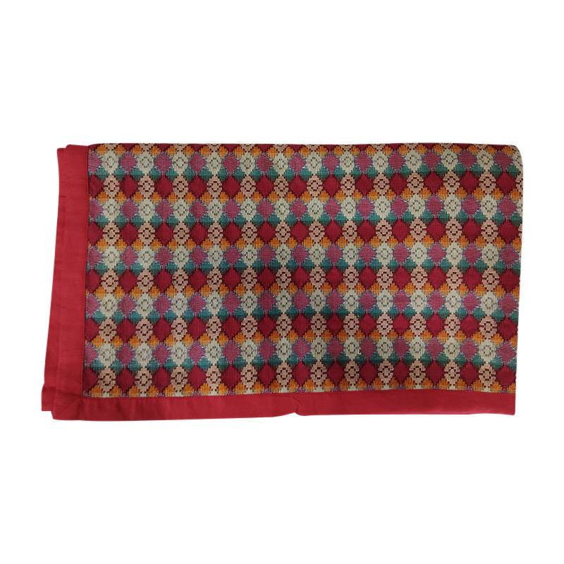 Dhaka Shawl with Sewn Red Border