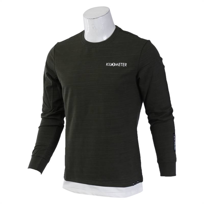 KILOMETER Sweat Shirt FOR Men KM OS102 Army Green