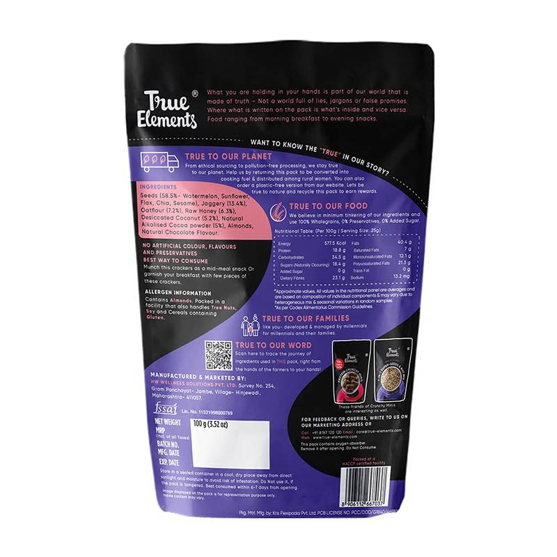 True Elements Chocolate Crunchy Minis (100 g)