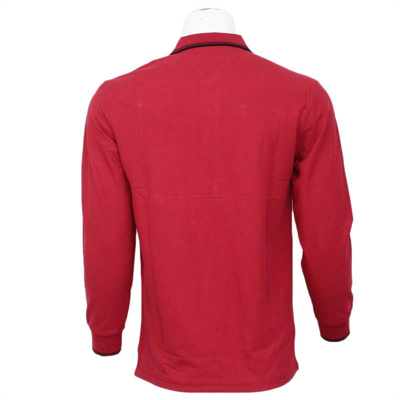 KILOMETER Polo Neck Full Sleeve T Shirt For Men P1011 Red