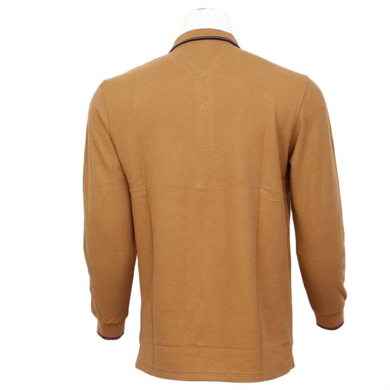 KILOMETER Polo Neck Full Sleeve T Shirt For Men P1011 Khaki