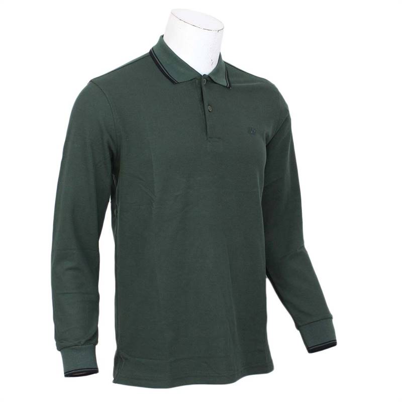 KILOMETER Polo Neck Full Sleeve T Shirt For Men P1011 Green