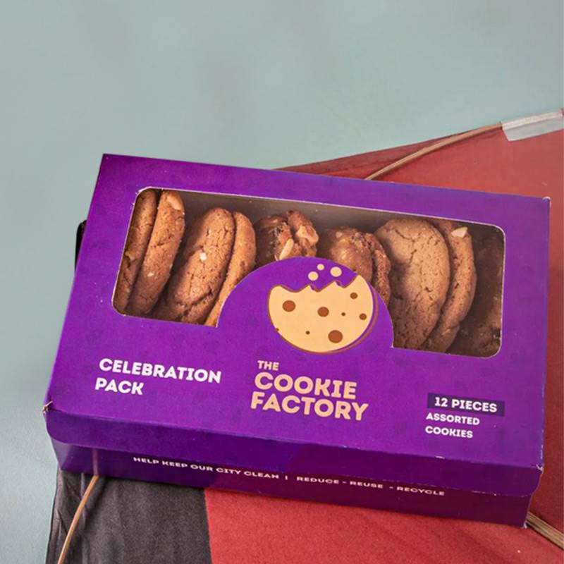 Purple Box Assorted Cookies from The Cookie Factory (12 Large Cookies)