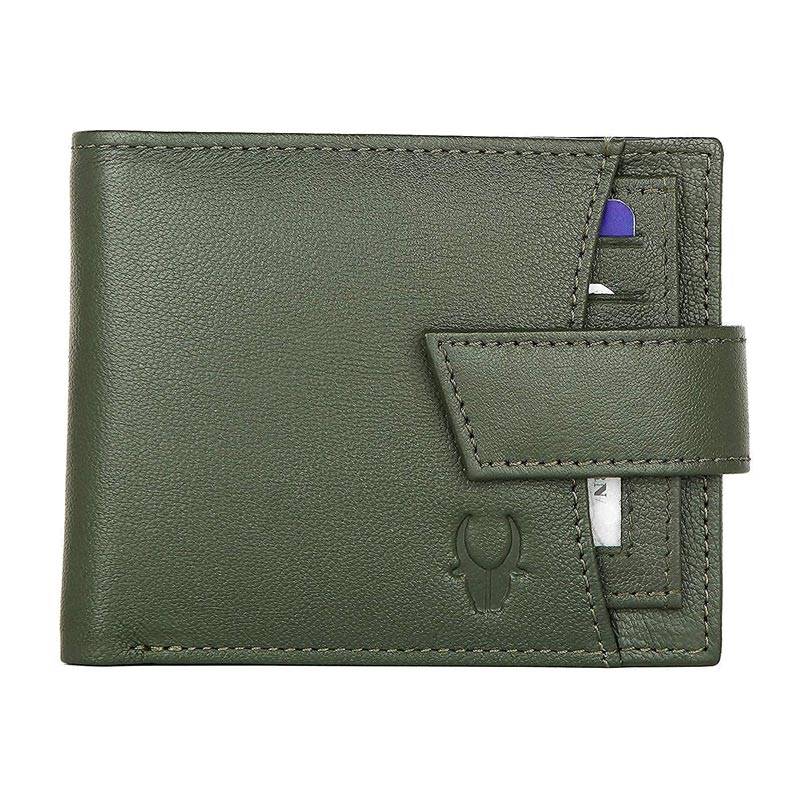 WildHorn Nepal Genuine Leather Wallet (WH 272 Green)