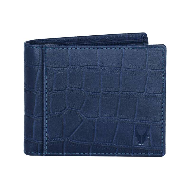 WildHorn Nepal Genuine Leather Wallet (WH 1173 Blue Croco)