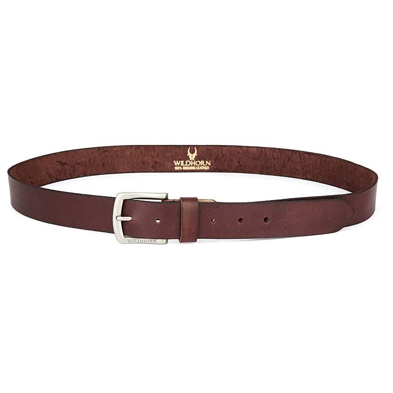 WildHorn Nepal Genuine Leather Free Size Belt (WHRH 1000 Brown)