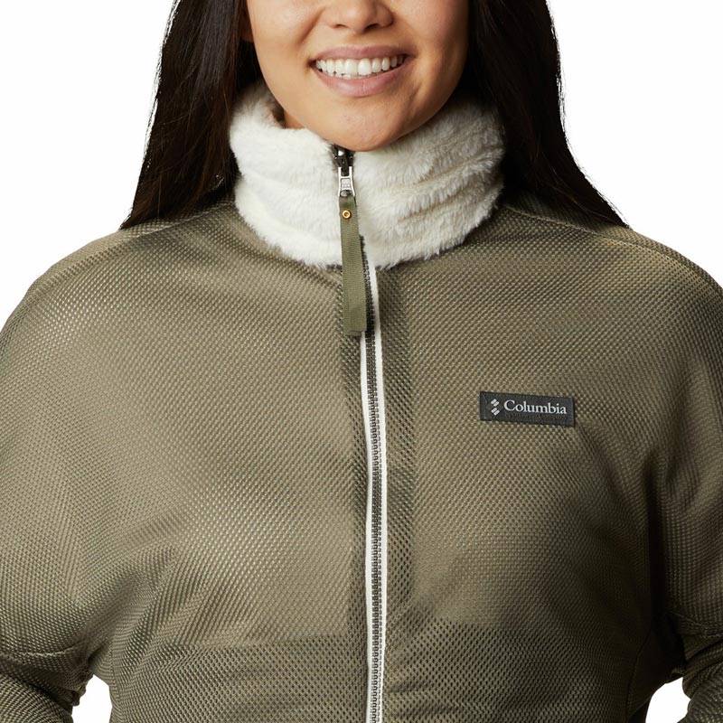 Columbia Sportswear Bundle Up™ Full Zip Fleece for Women (S) - Chalk, Stone Green